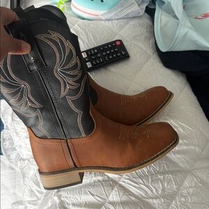 Brown and Black Western Cowboy Boots
